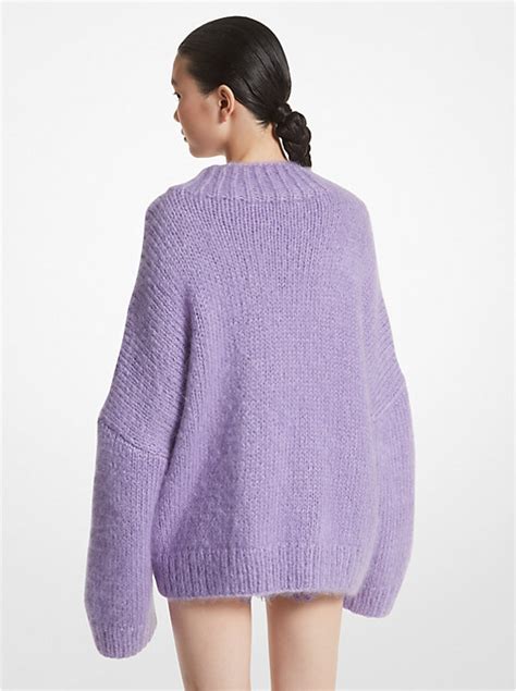 tartan mohair-blend sweater by michael kors|Mohair and Silk Blend Sweater .